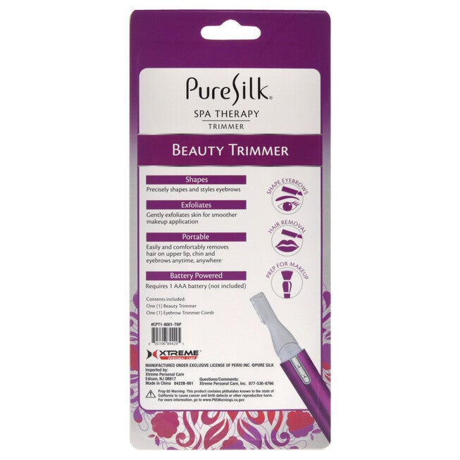 Pure Silk Micro Trimer Battery by Barbasol for Women - 2 Pc Beuty Trimer, Eyebrow Trimmer Comb, See Description, alternate image number 2