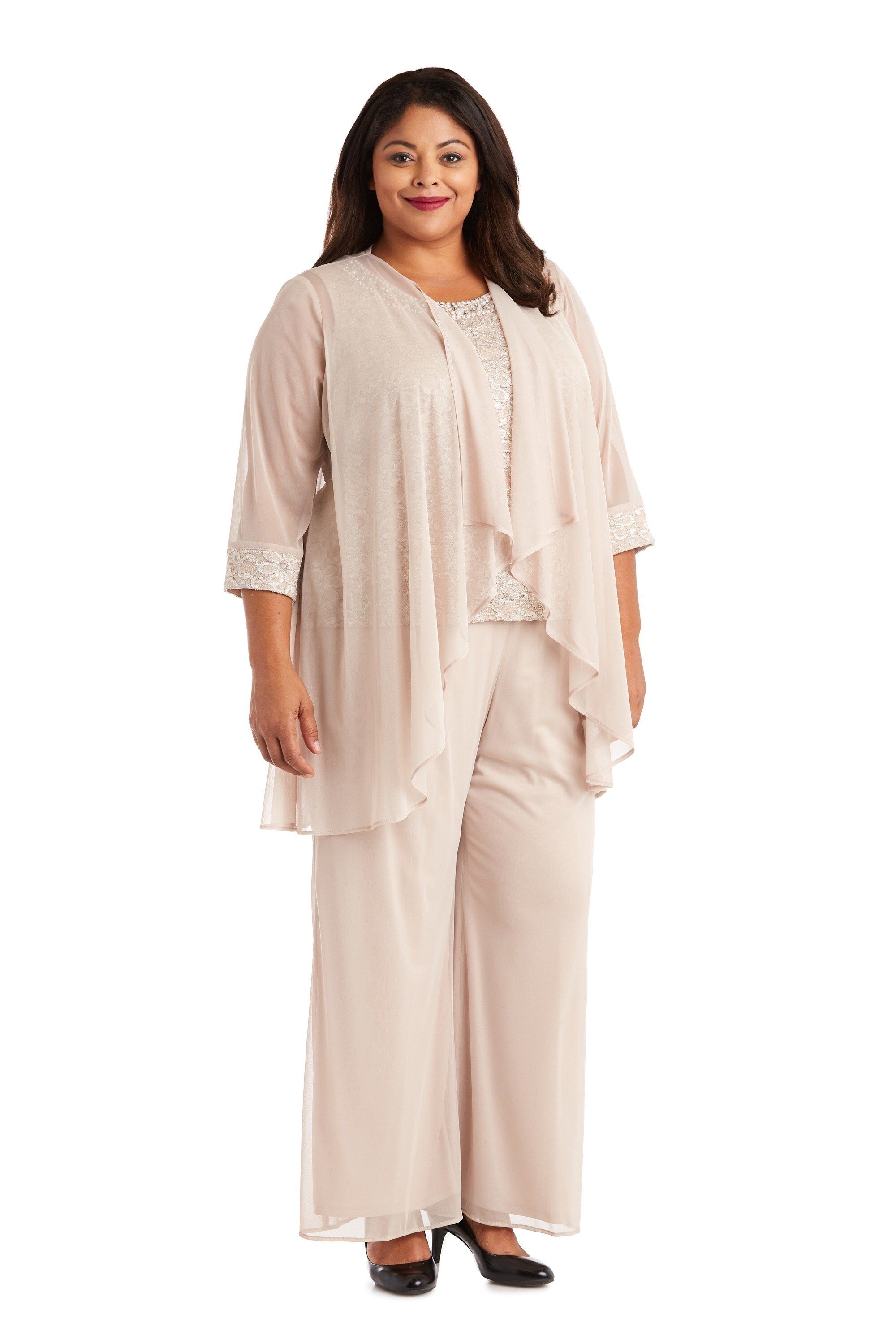 fancy plus size pant suits