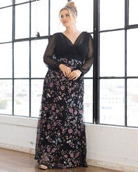 lillian embroidered cocktail dress product info and reviews Lillian Embroidered Cocktail Dress