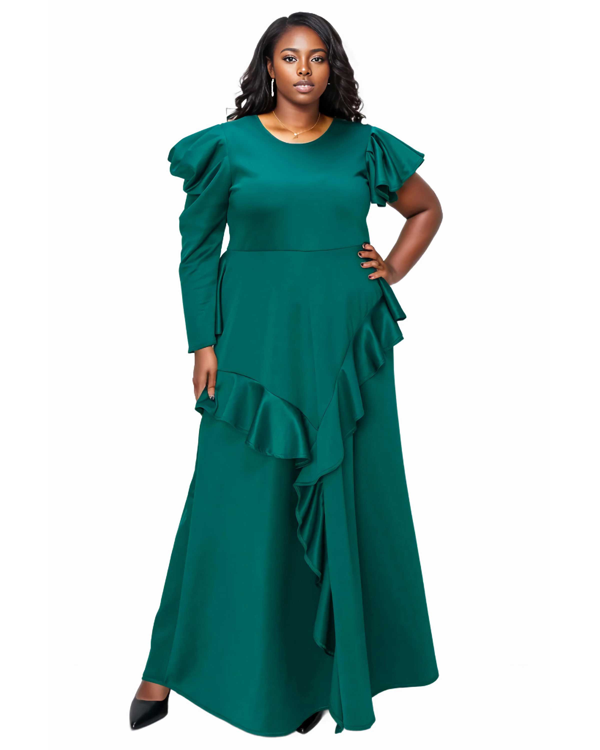 VIVIENNE RUFFLED MAXI DRESS