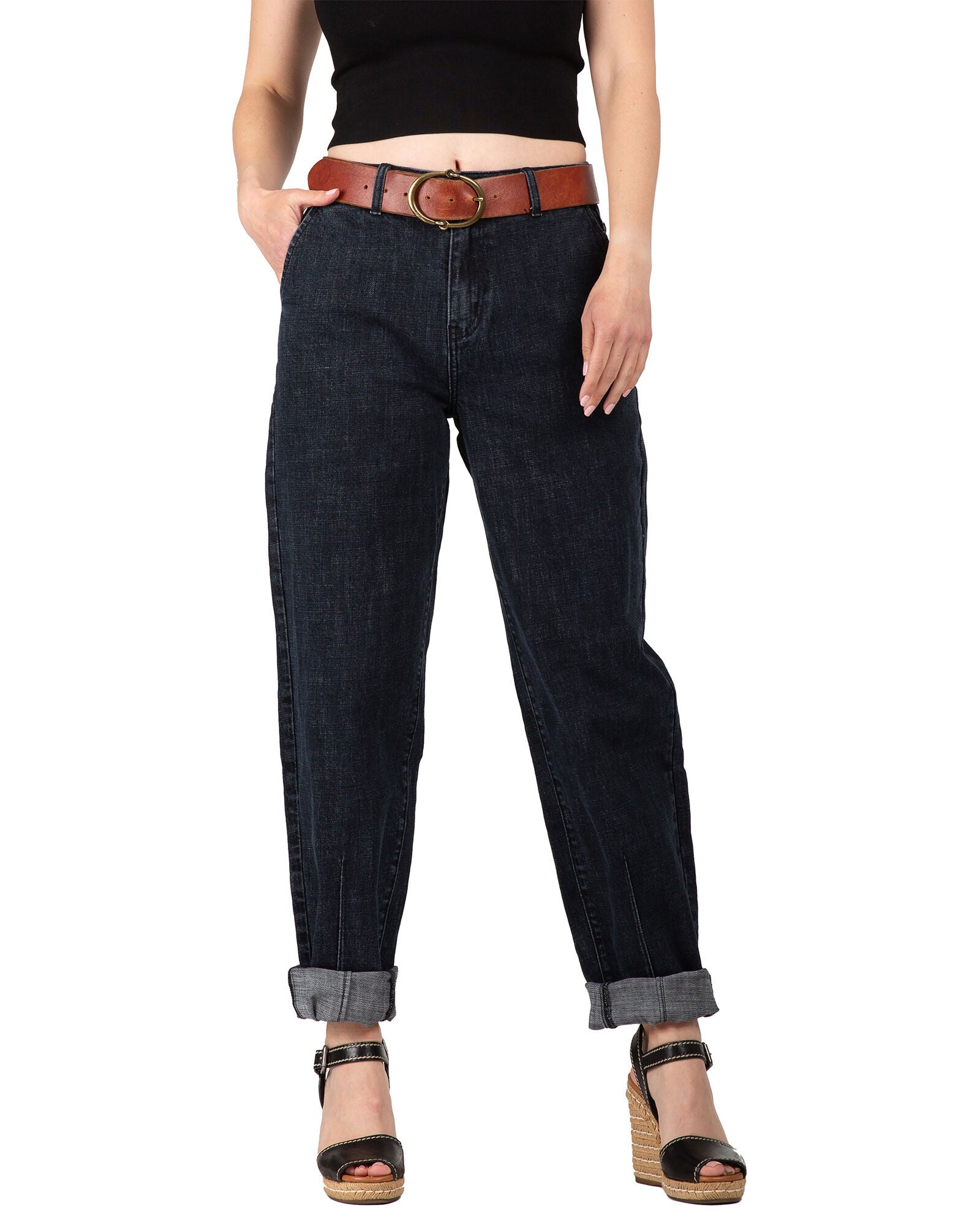 Zuma Women's Plus Size Tapered Trouser Pants