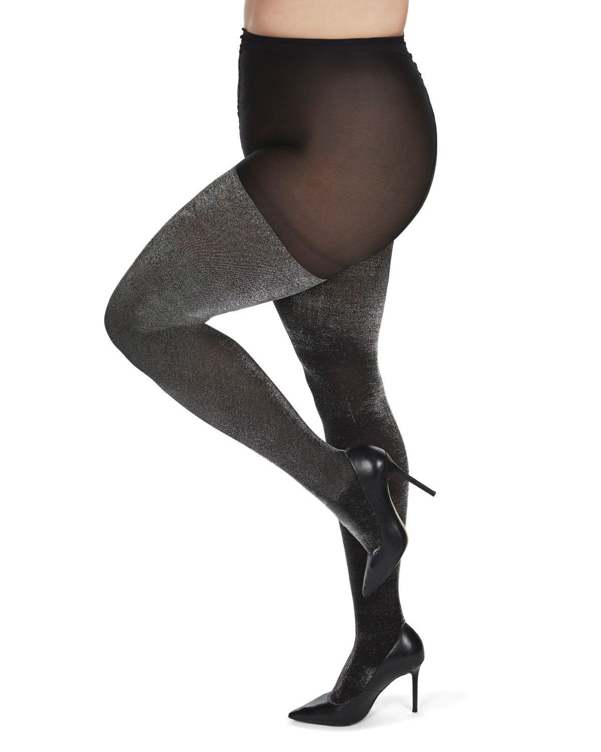 Liquid Metal Opaque Tights