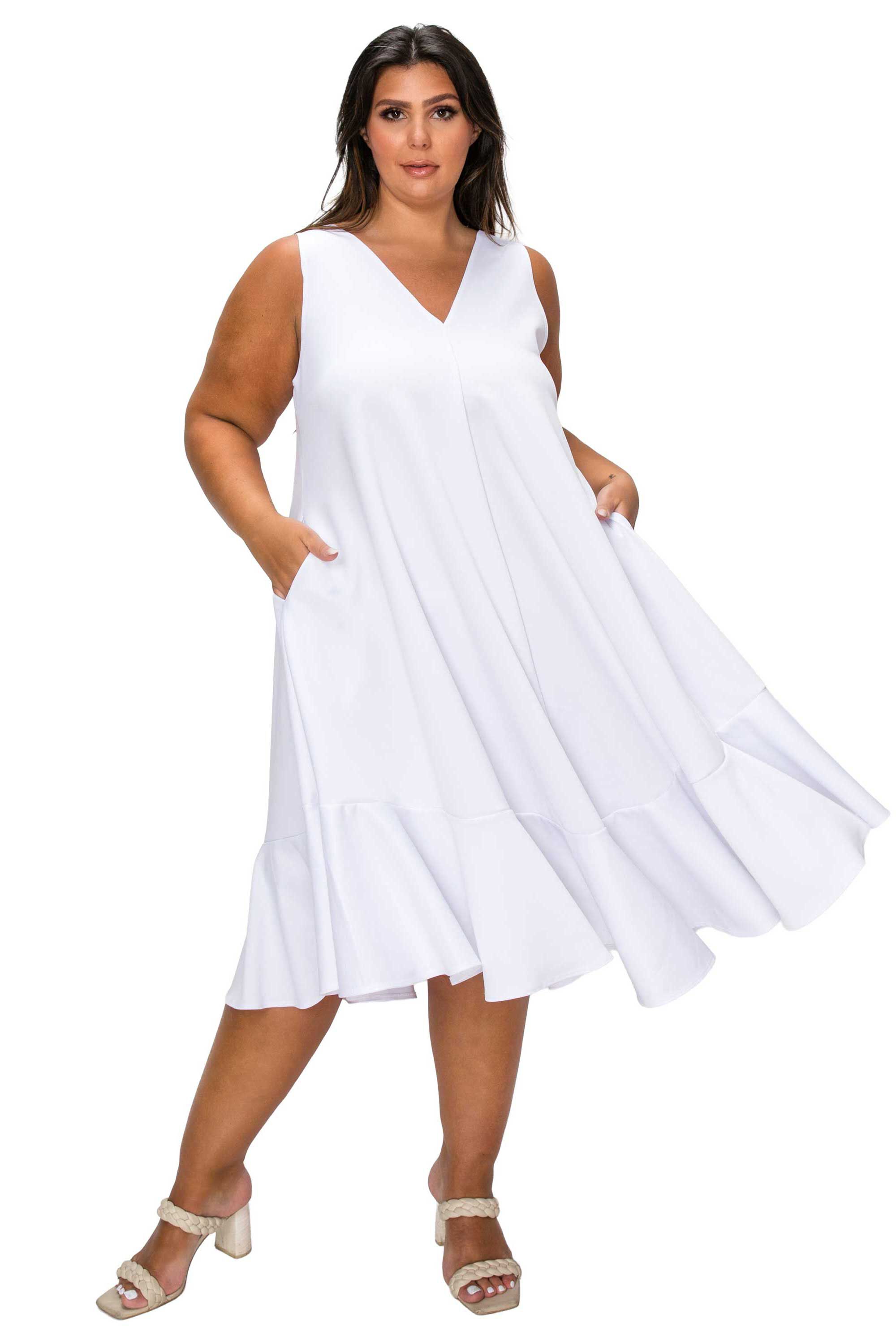 Simone Sleeveless Pocket Flare Dress