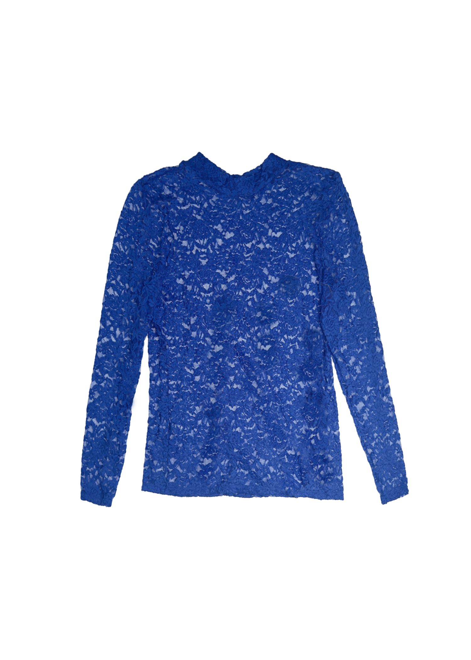 NOVA STRETCH LACE MOCK TURTLENECK