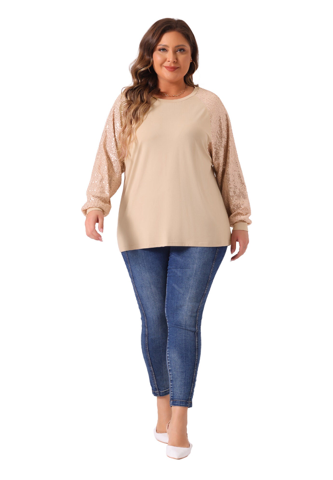 Long Sleeve Shimmer Glitter Sparkle Sequin Top