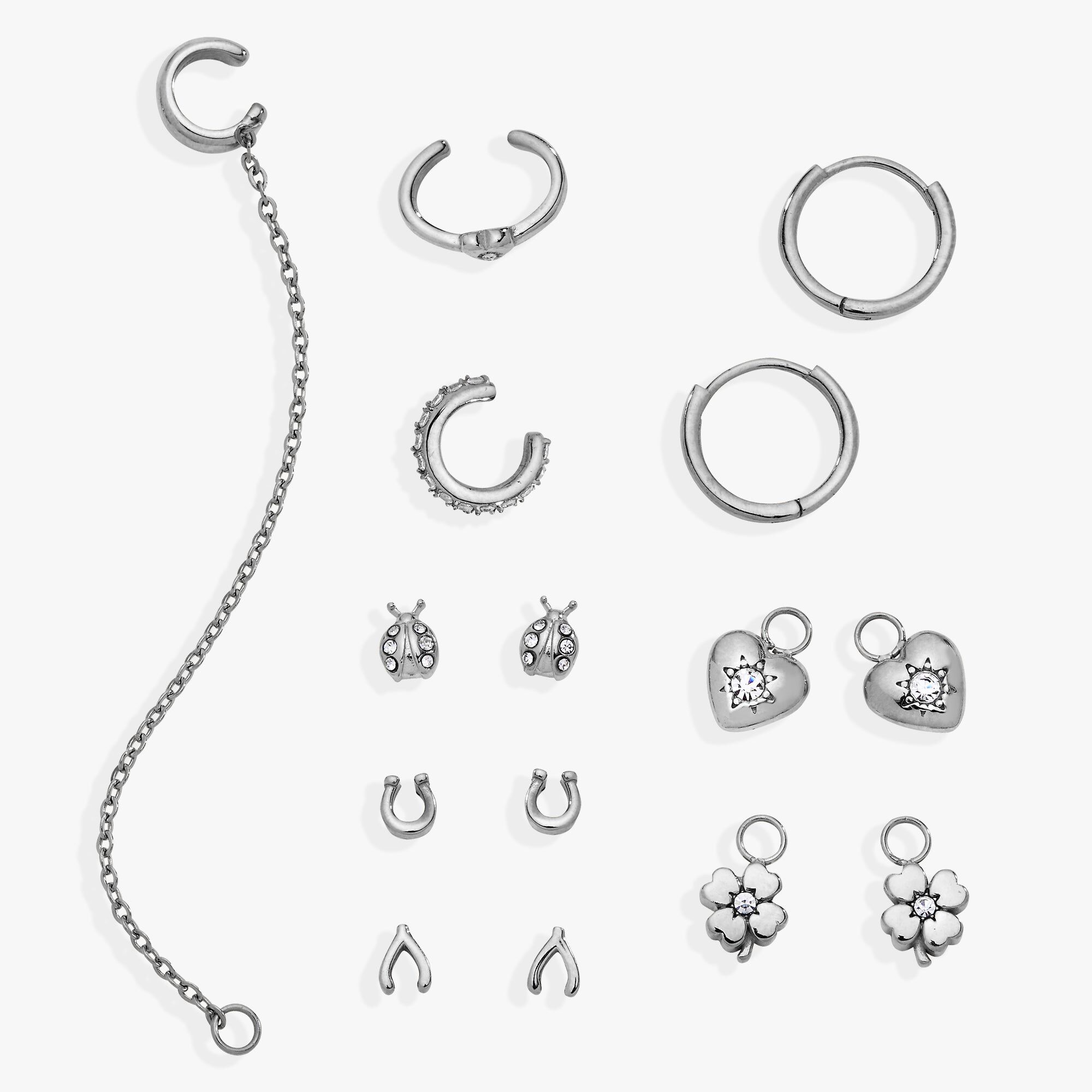 Love & Luck Stackable 9 Piece Earring Set