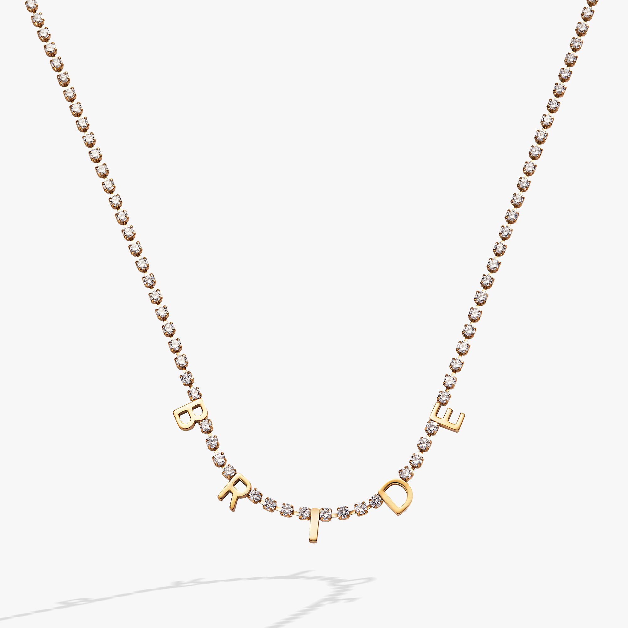 &ldquo;Bride&rdquo; Crystal Tennis Necklace