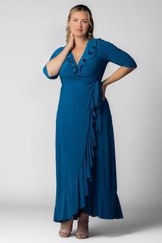 maxi plus size semi formal dresses Hfyihgf Plus Size Dresses for Women Wedding Guest Semi Formal Lace Cocktail Graduation Party Long Sleeve A Line Maxi Long Dress Navy 5XL