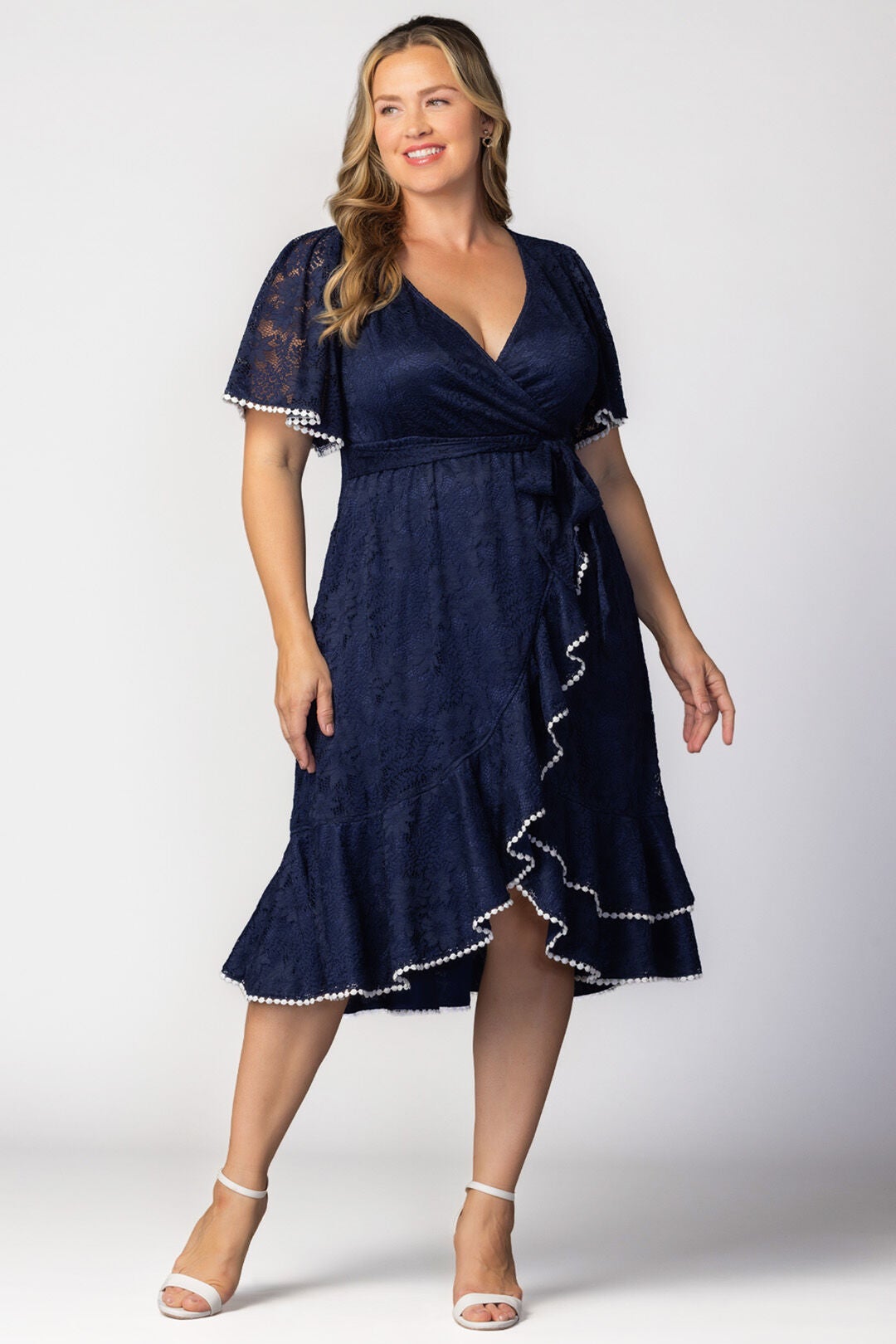 Palermo Lace Faux Wrap Dress