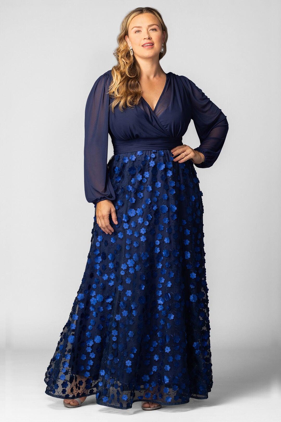 Blossoming Beauty Mesh Evening Gown