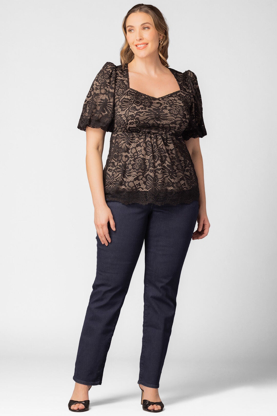 Winsome Sweetheart Lace Peplum Top