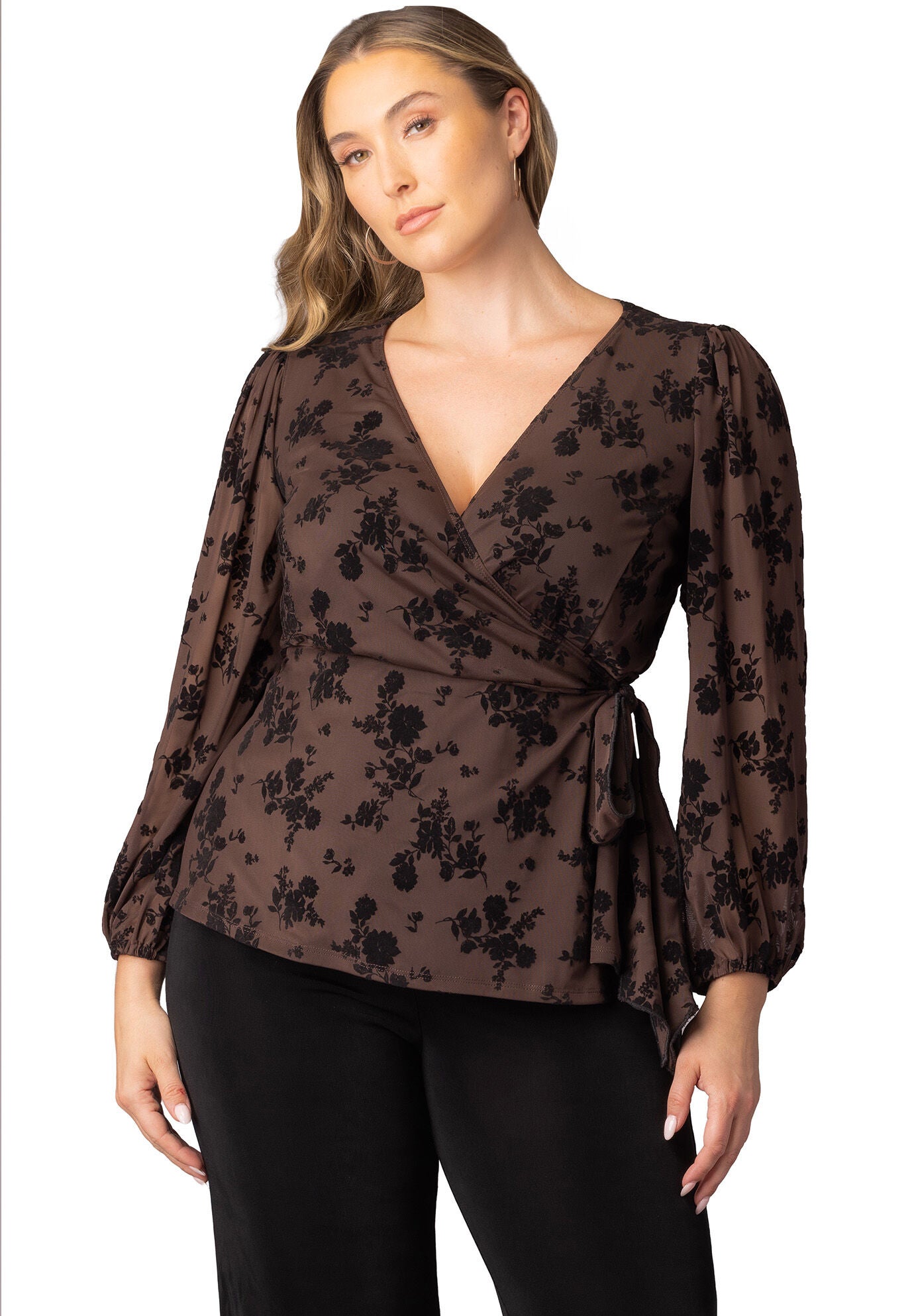 Alissa Long Sleeve Wrap Top