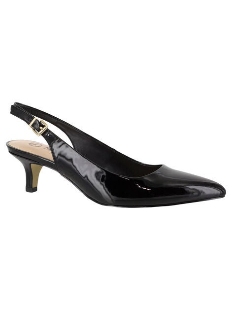 Scarlett II Slingback Pumps by Bella Vita®, BLACK PATENT, hi-res image number null