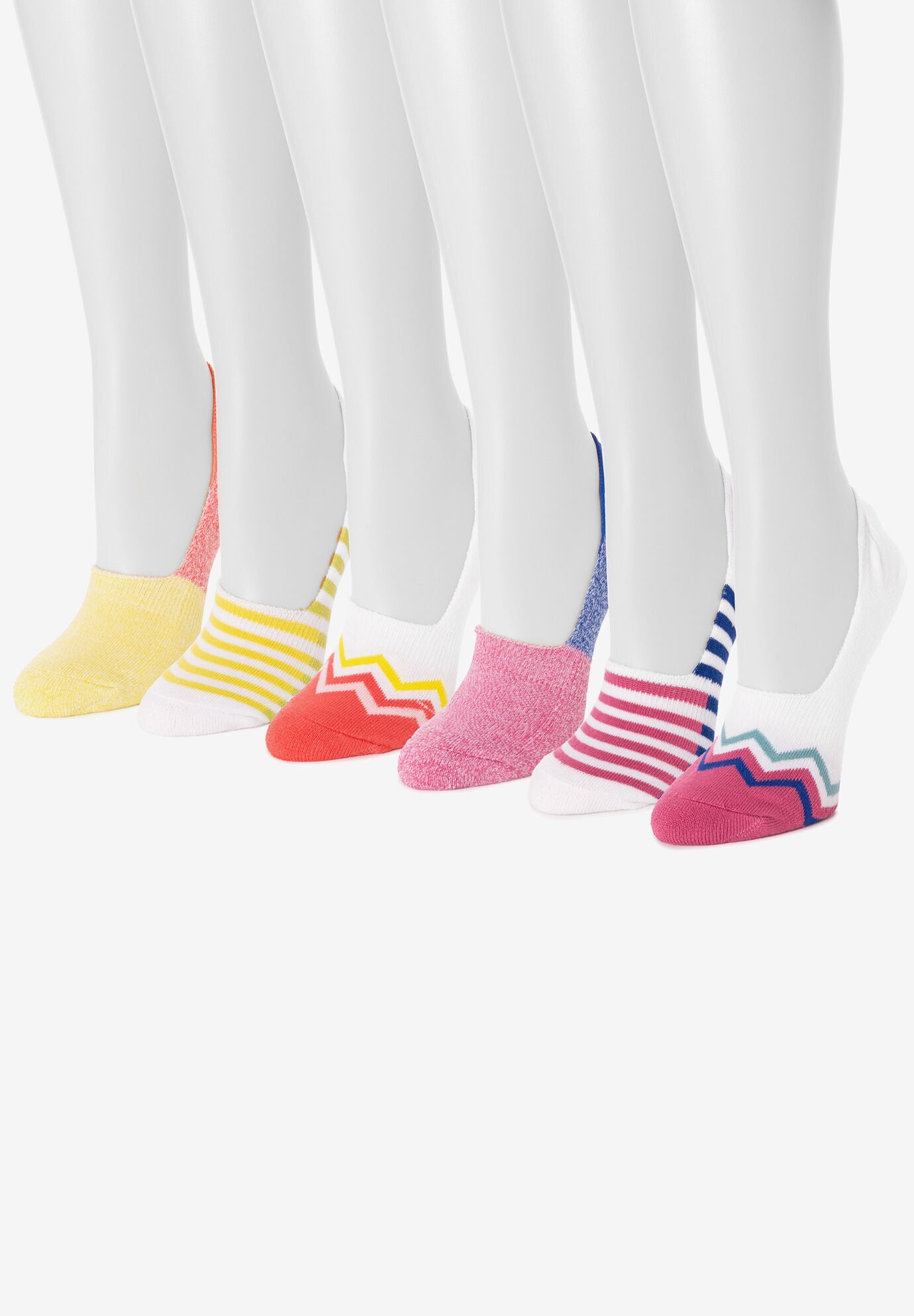 6 Pack No Show Sock, , on-hover image number 1