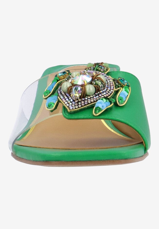 Torti Slip-On Sandal, CLEAR GREEN, alternate image number 3