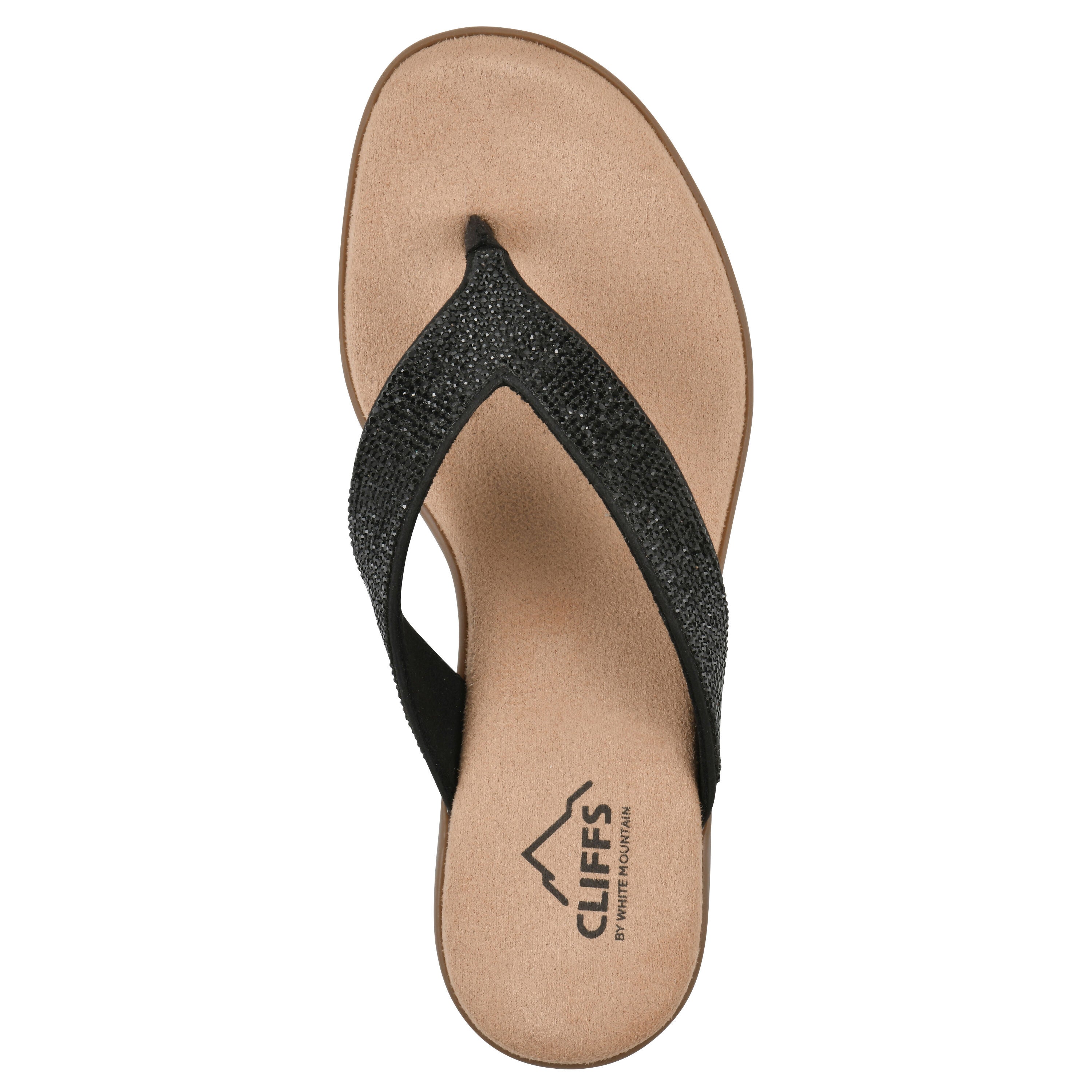 Becharm Thong Sandal, BLACK FABRIC, alternate image number 4