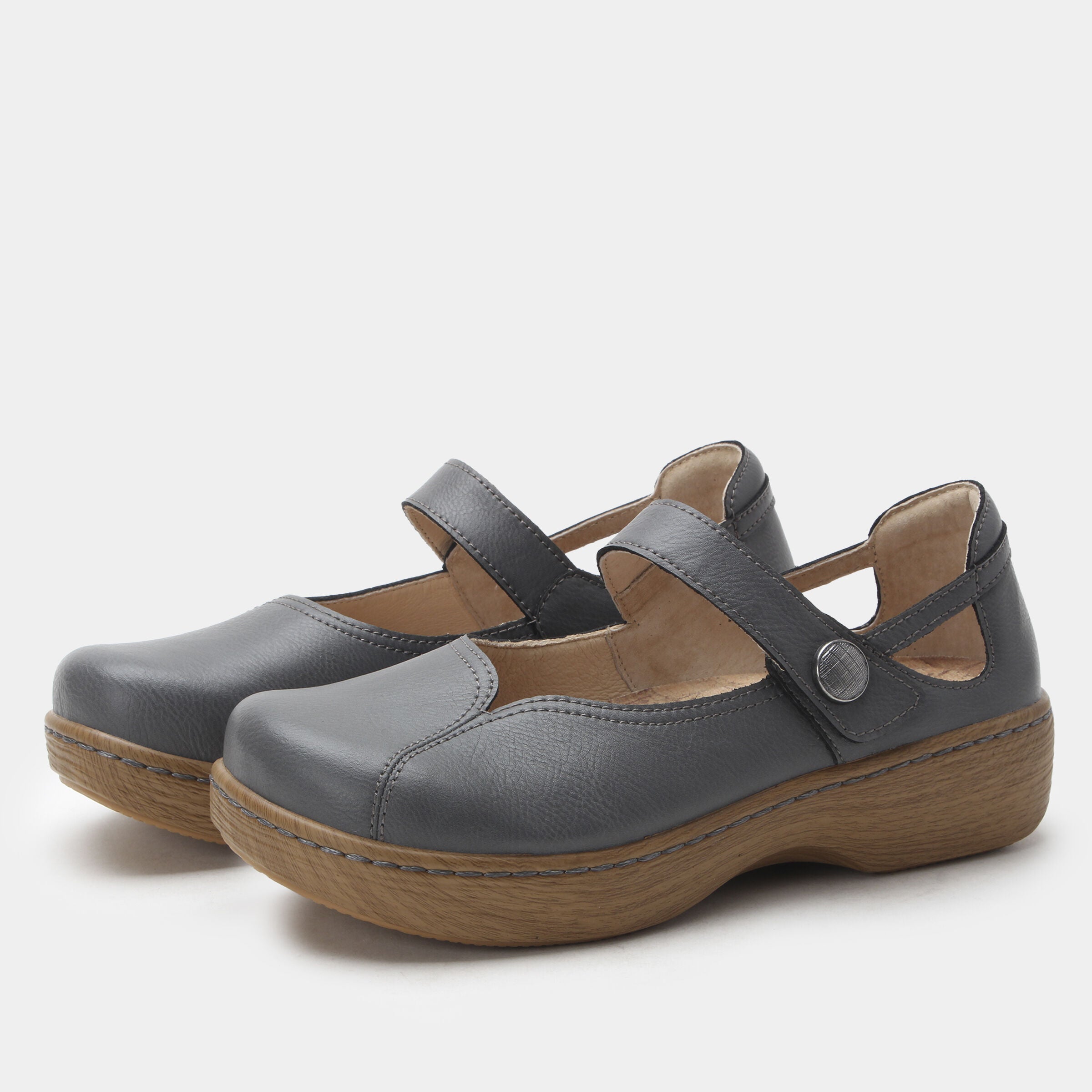 Onika Wood Grain Mary Jane Shoe, GREY, hi-res image number 0