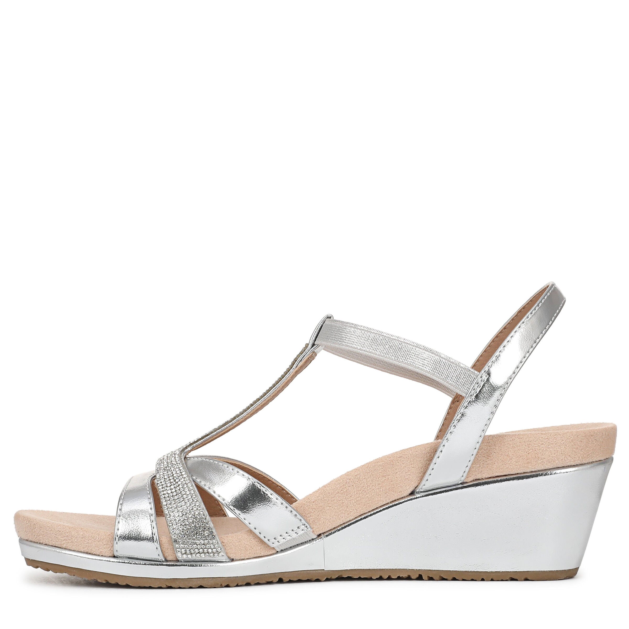 Mimosa Wedge Sandal, SILVER, alternate image number 5