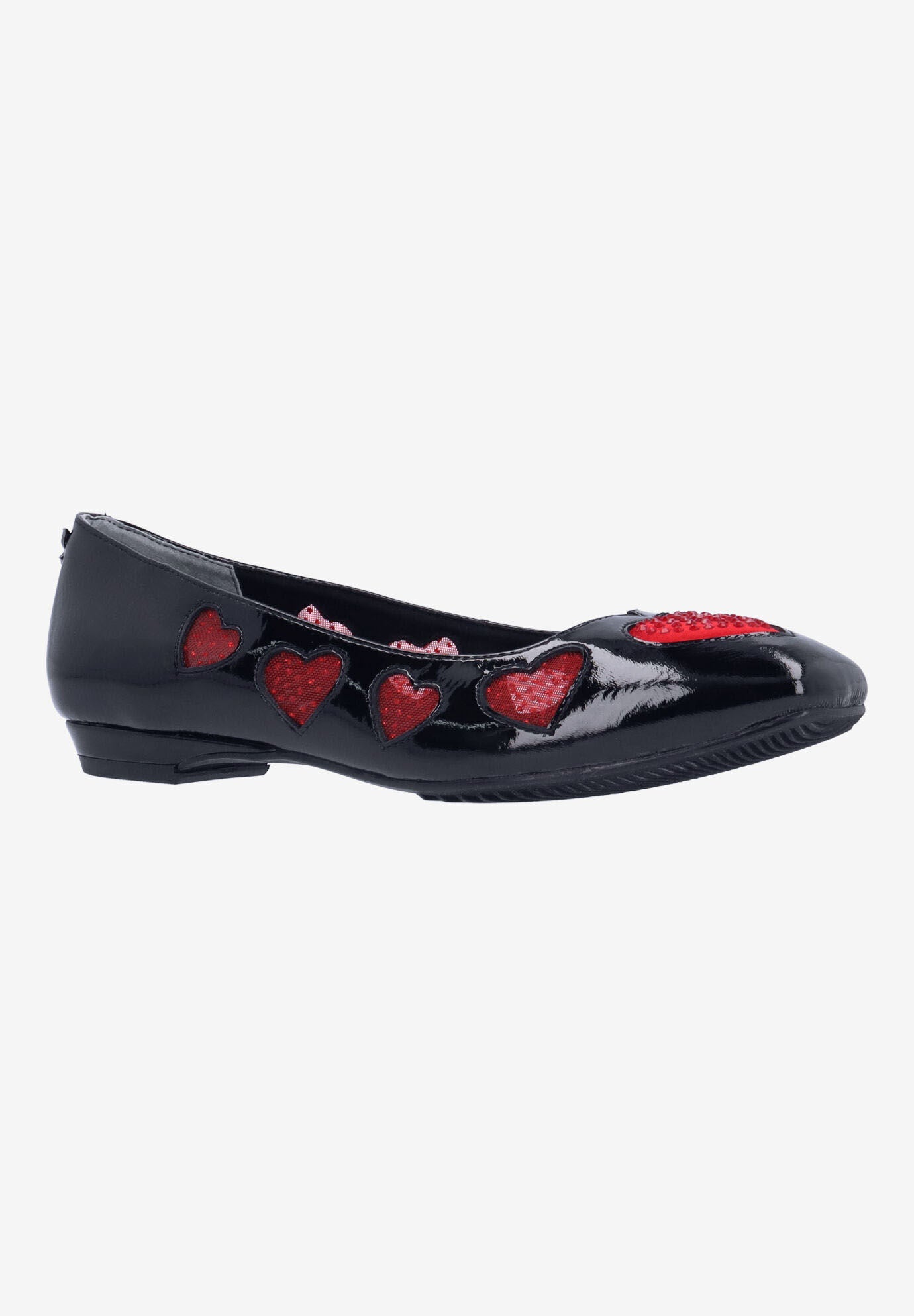 True Love Casual Flat, BLACK RED, hi-res image number 0