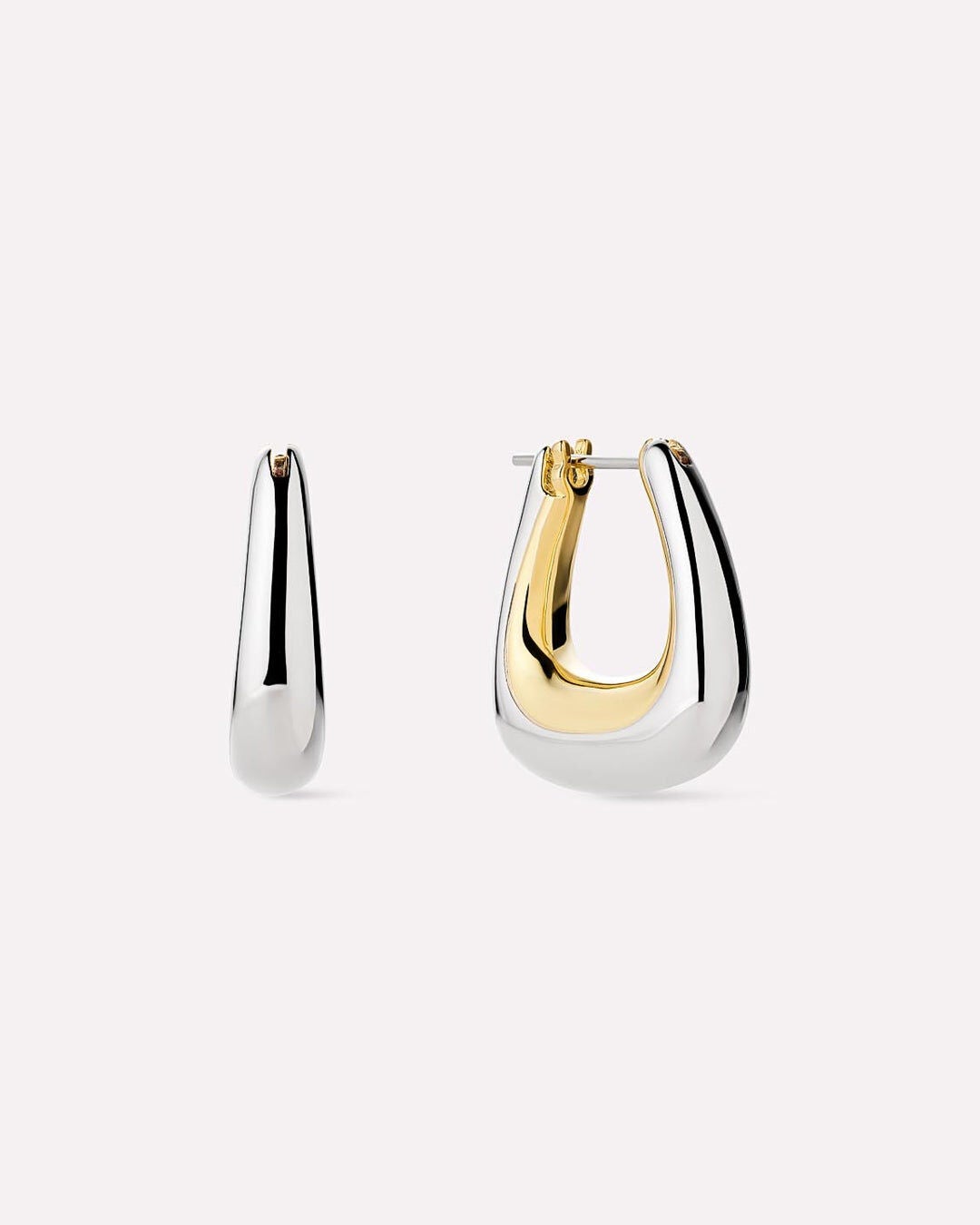 Dakota Two Tone Statement Earrings, TWO TONE, hi-res image number 0