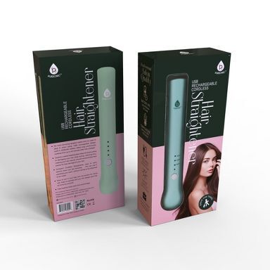 Rechargeable Hair Straightener, GREEN, hi-res image number 0