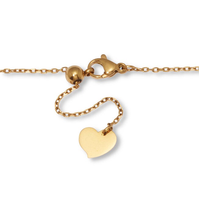 Mother of Pearl Gold Ion-Plated Stainless Steel Butterfly Necklace 18-inch, WHITE, on-hover image number null