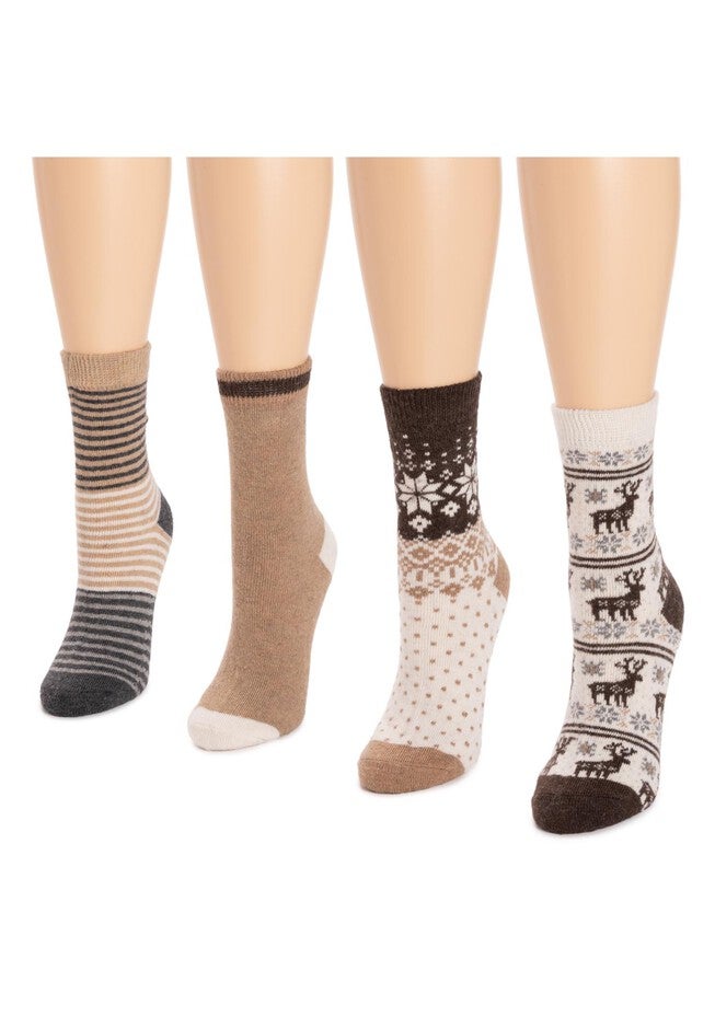 4 Pack Holiday Boot Socks, , alternate image number 4