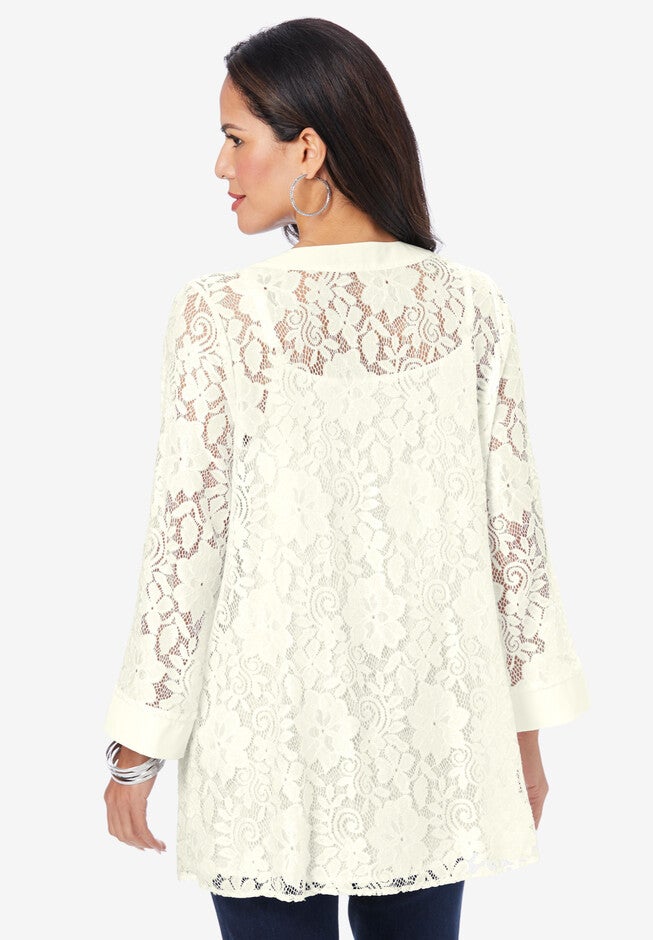 Lace Cardigan Set, , alternate image number 2