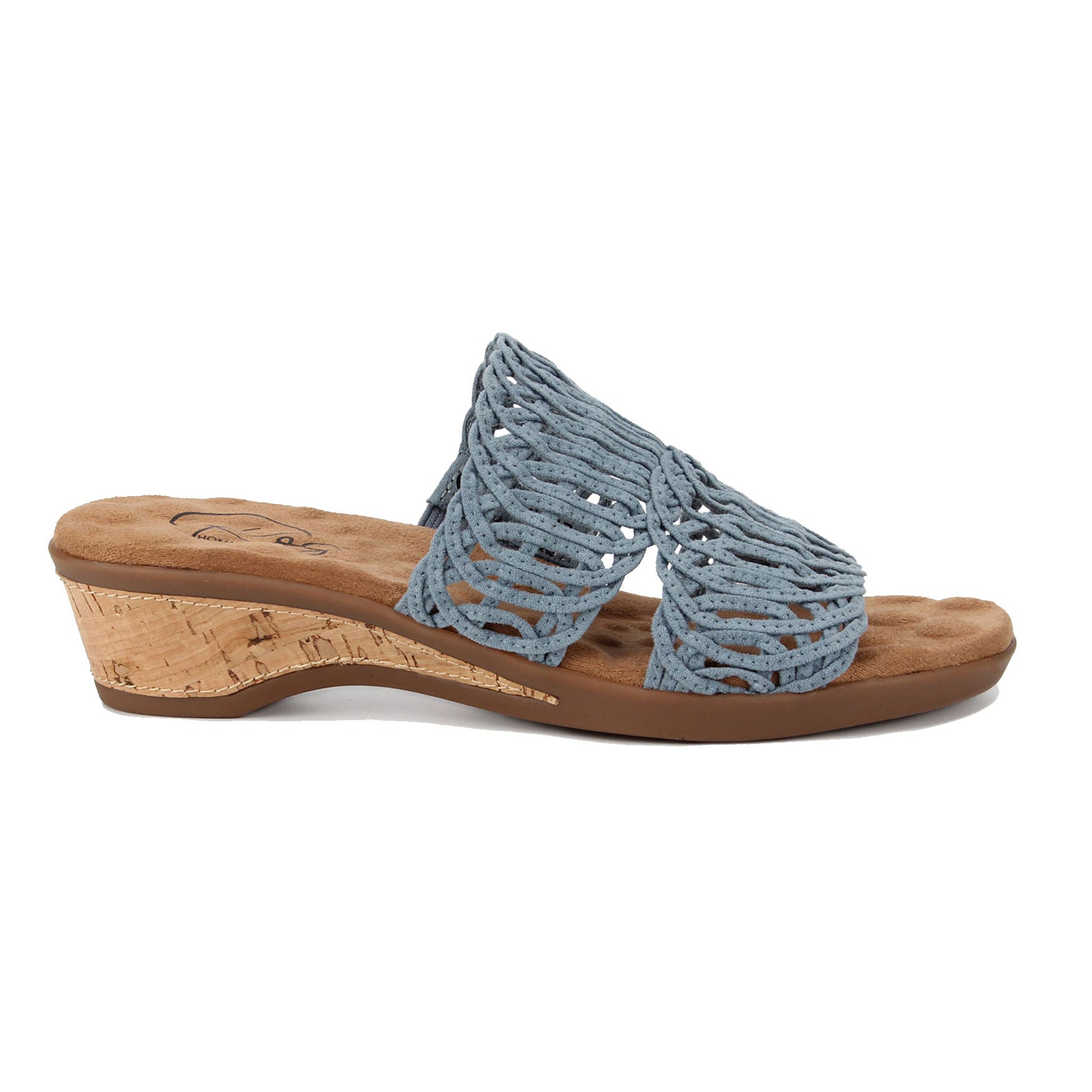 Kudos Slip-On Sandal, BLUE DENIM FABRIC, alternate image number 2