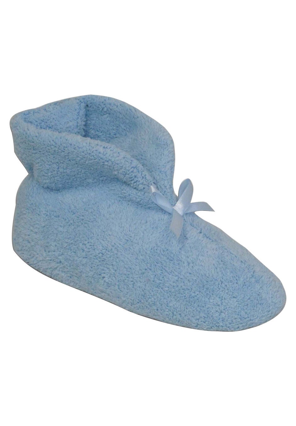 Micro Terry Cuff Slipper Booties by Muk Luks&reg;, BLUE MIST, hi-res image number 0