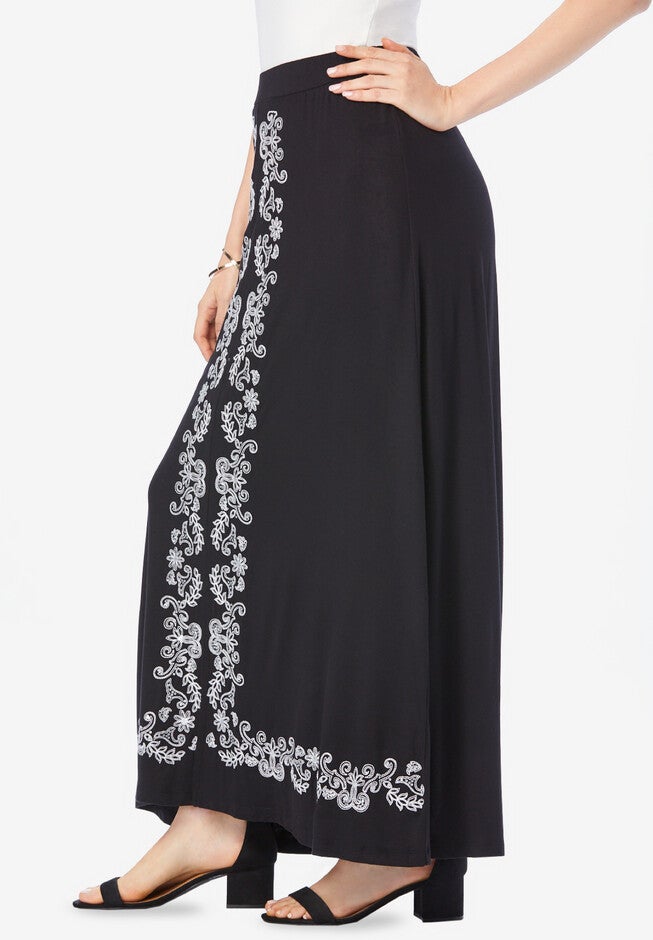 Embroidered Maxi Skirt, , alternate image number 2