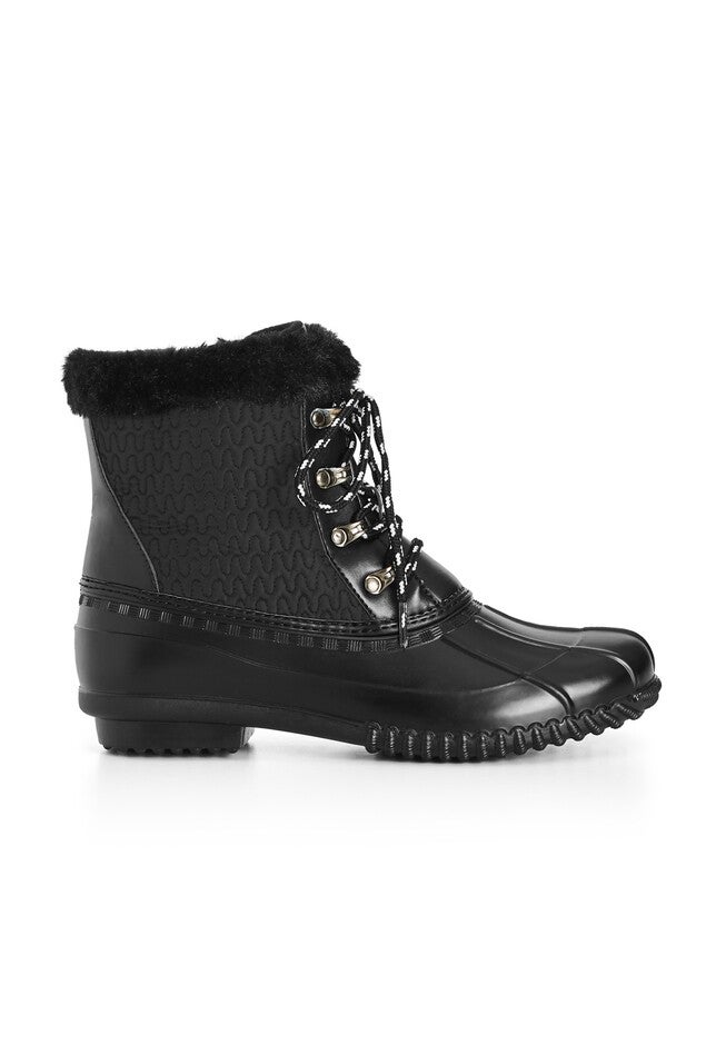 Ariah Cold Faux Fur Ankle Weather Boot, BLACK, on-hover image number null