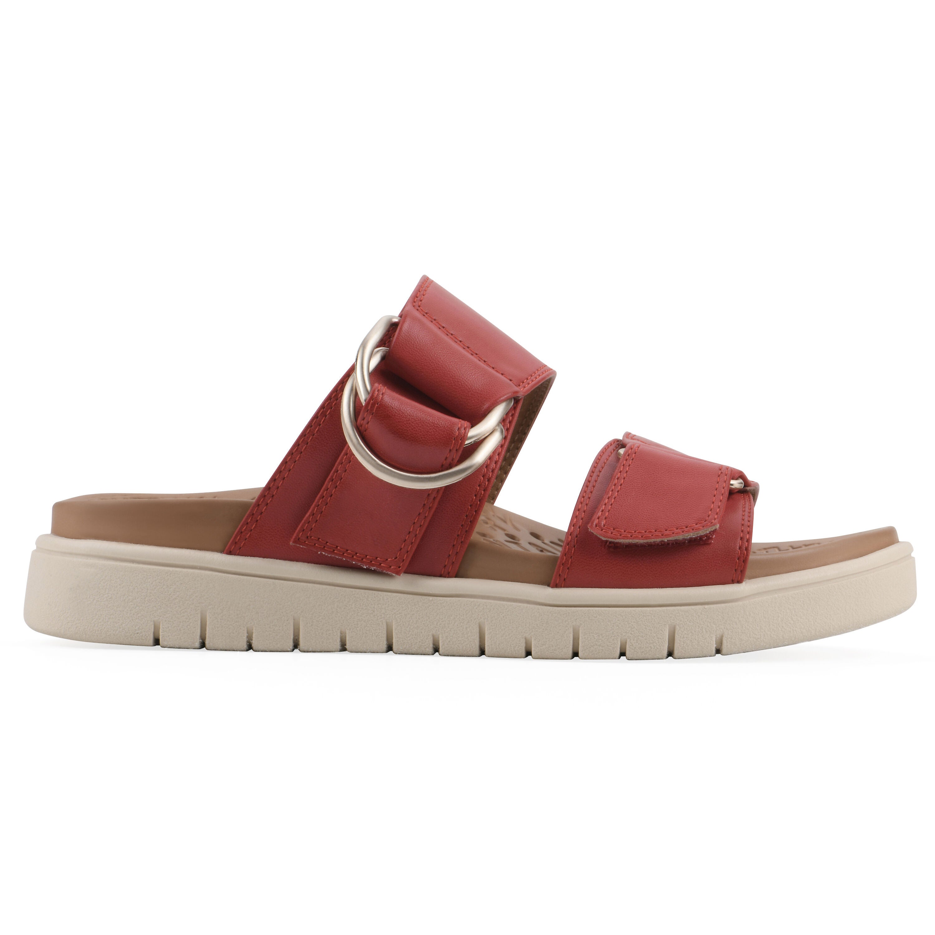 Namaste FOM Recovery Slide Sandal, CRUELLA RED SMOOTH, alternate image number 2