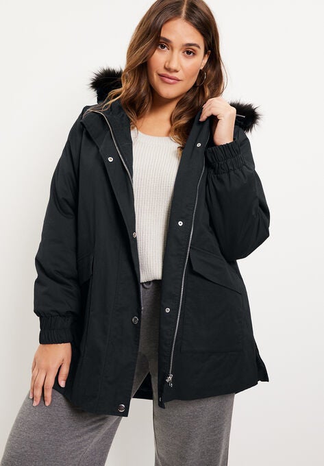 High-Low Parka, BLACK, hi-res image number null