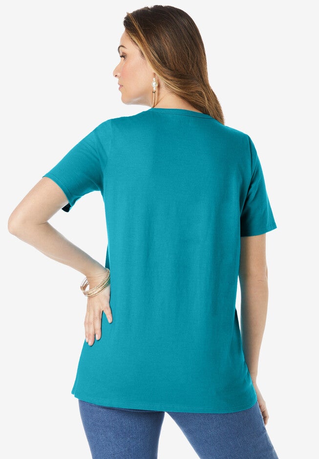 Slit V-Neck Ultimate Tee, , on-hover image number 1