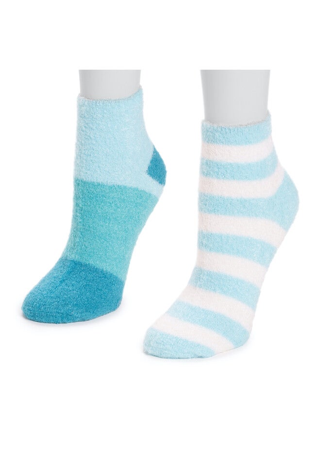 2 Pair Pack Aloe Infused Crew Socks, , alternate image number null