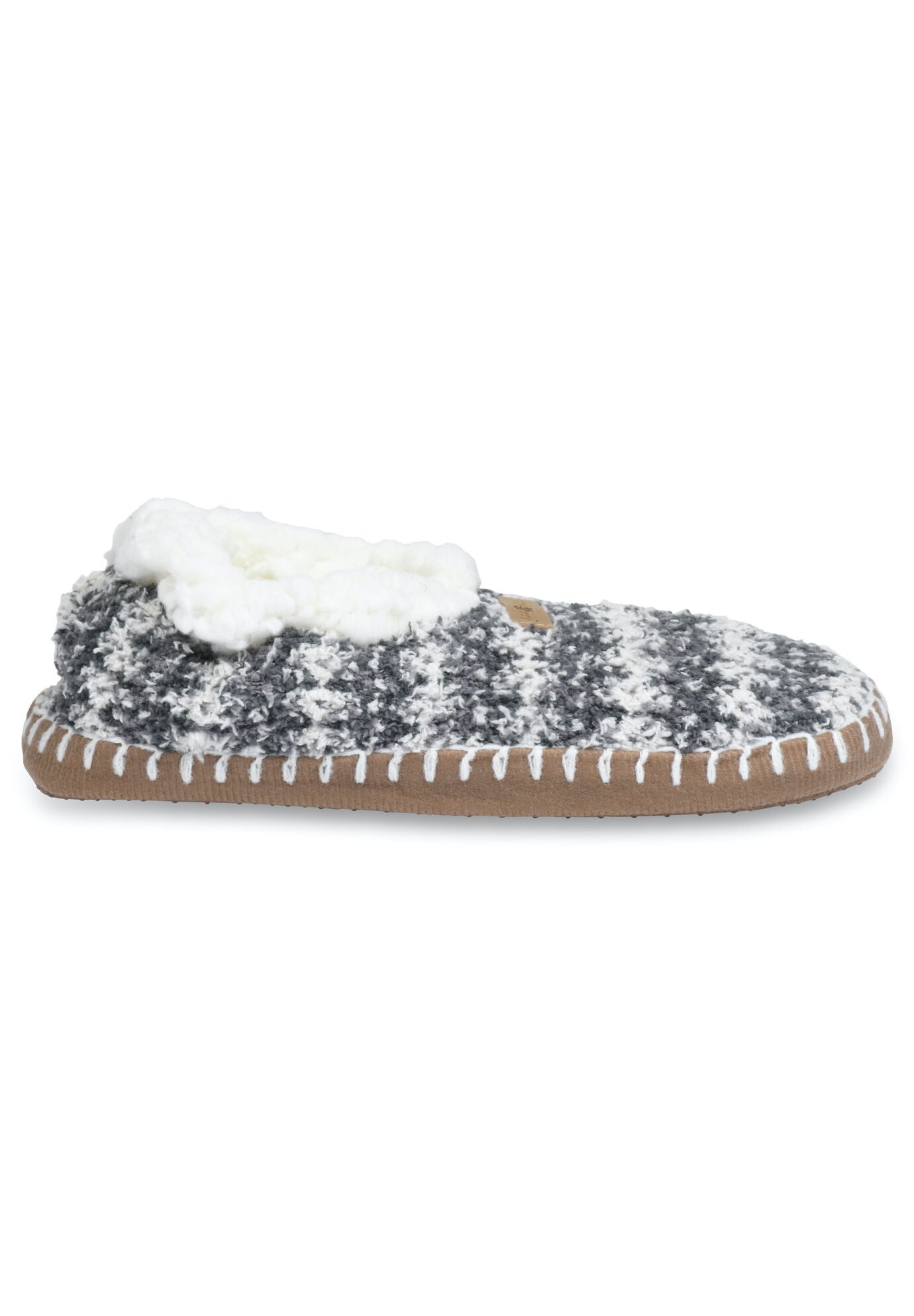 Womens Cozee Yarn Mocassin Slipper With Sidewall Slippers, , alternate image number 2