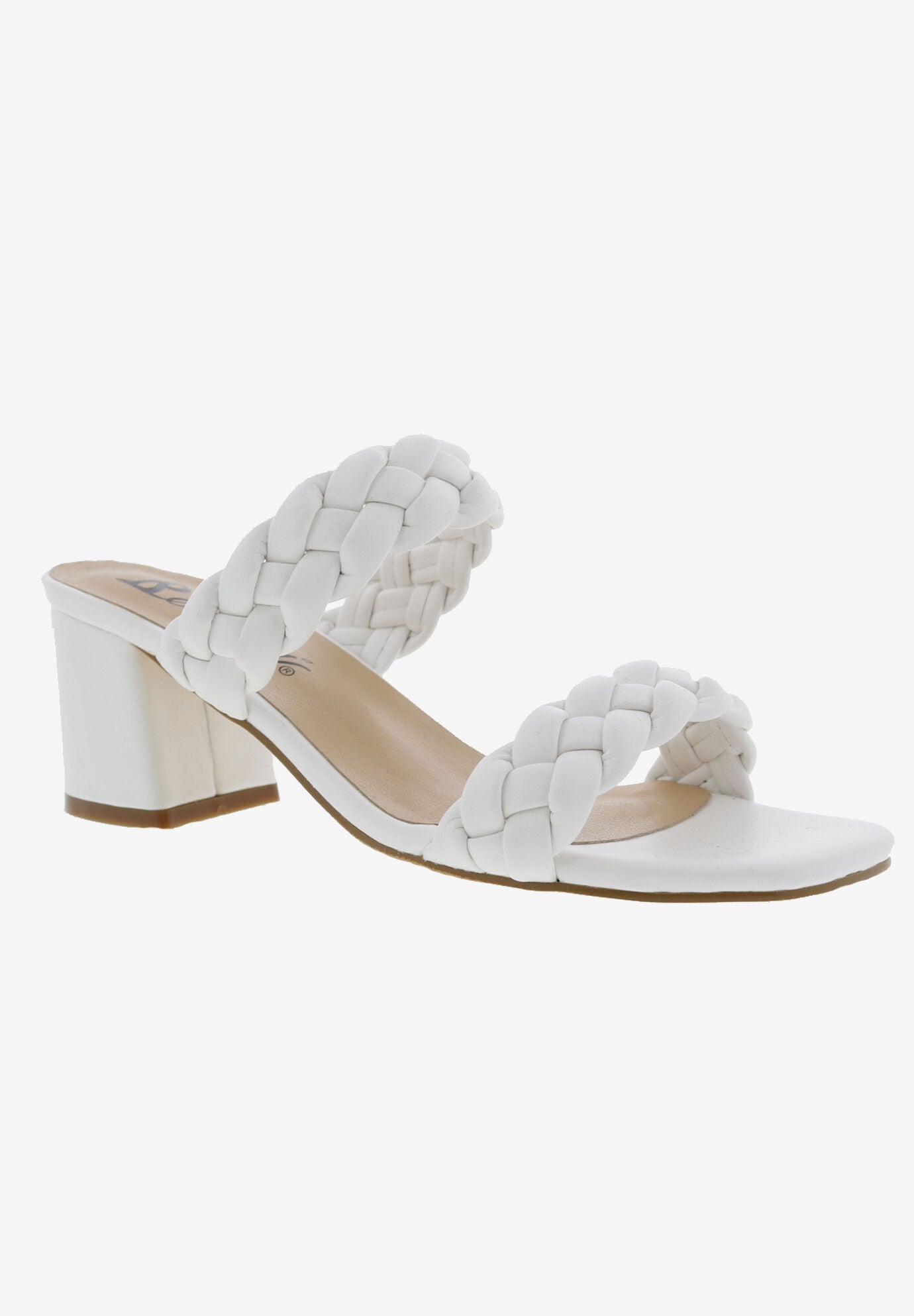 Fuss Slide Sandal, WHITE SMOOTH, hi-res image number 0