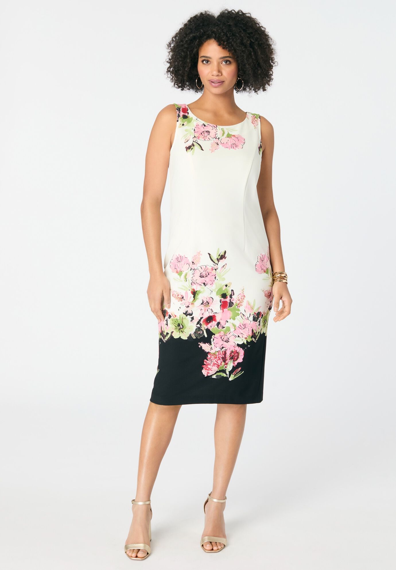 Printed Jacket Dress, ROSE WHITE, alternate image number 3