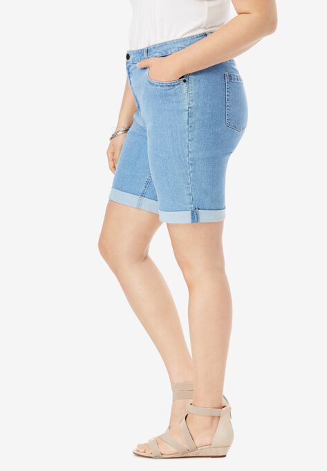 Cuffed Denim Short, , alternate image number null