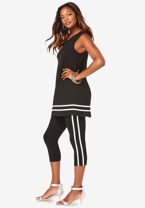 Striped Ultimate Capri Set, , alternate image number null