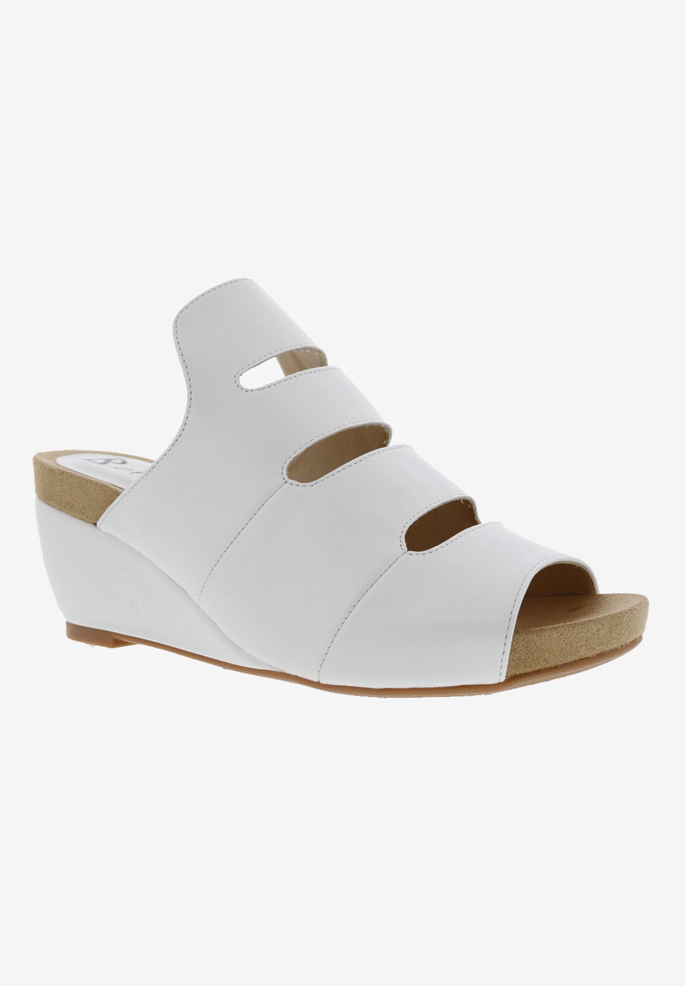 Whit Wedge Sandal, WHITE SMOOTH, hi-res image number 0