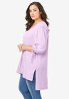 Tie-Sleeve Ultimate Tunic with High-Low Hem, , alternate image number null
