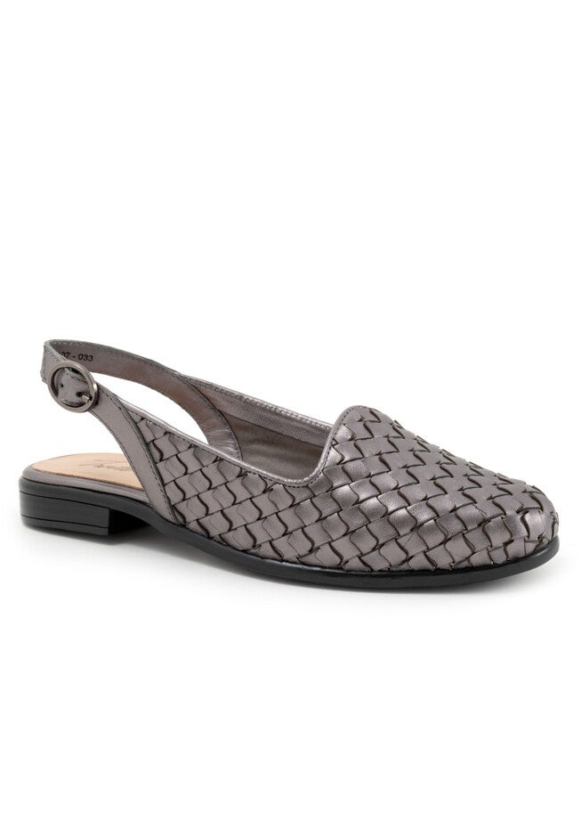 Lea Sling Back Flat, PEWTER, hi-res image number 0