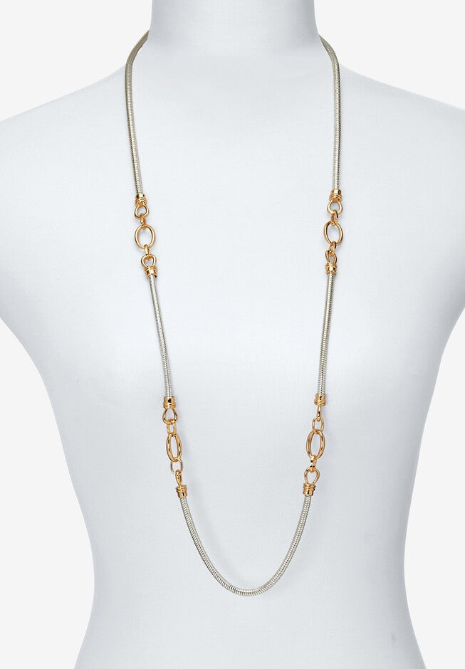 Silvertone Endless Necklace (14Mm), 38 Inch Length, Plus 3 Inch Extension, , alternate image number null