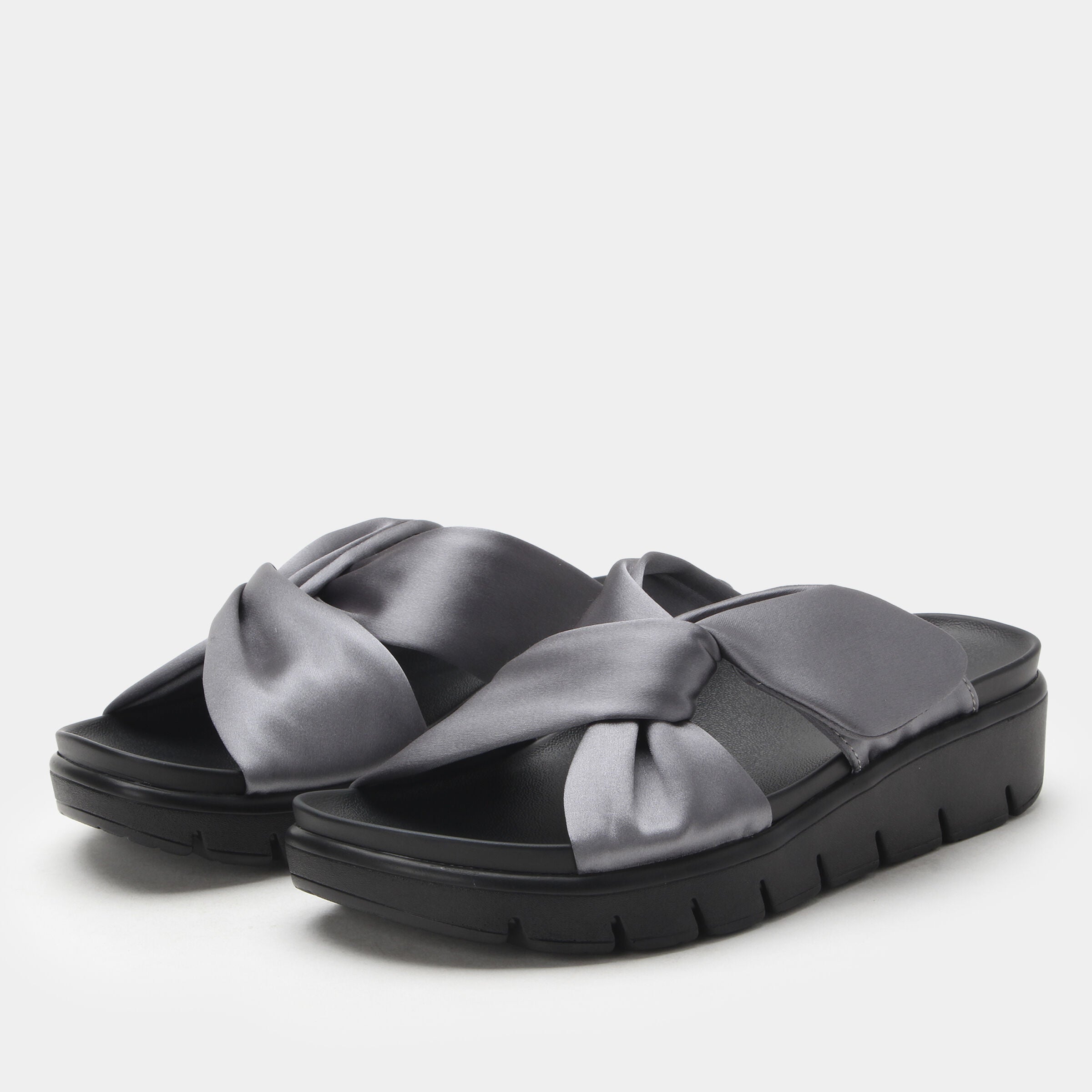Rylie Vegan Leather Slide Sandal, GREY, hi-res image number 0