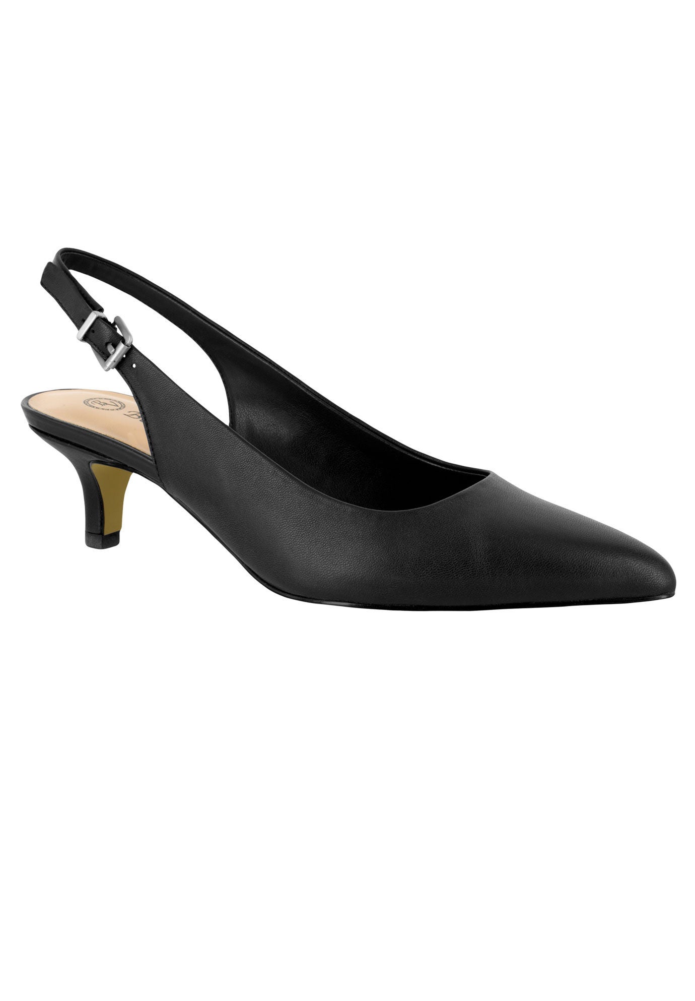 Scarlett Slingback Pumps by Bella Vita&reg;, BLACK LEATHER, hi-res image number 0