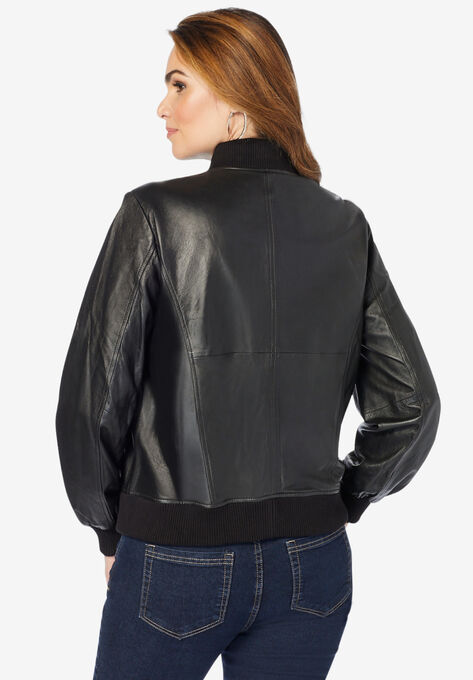 Classic Leather Bomber, , on-hover image number null