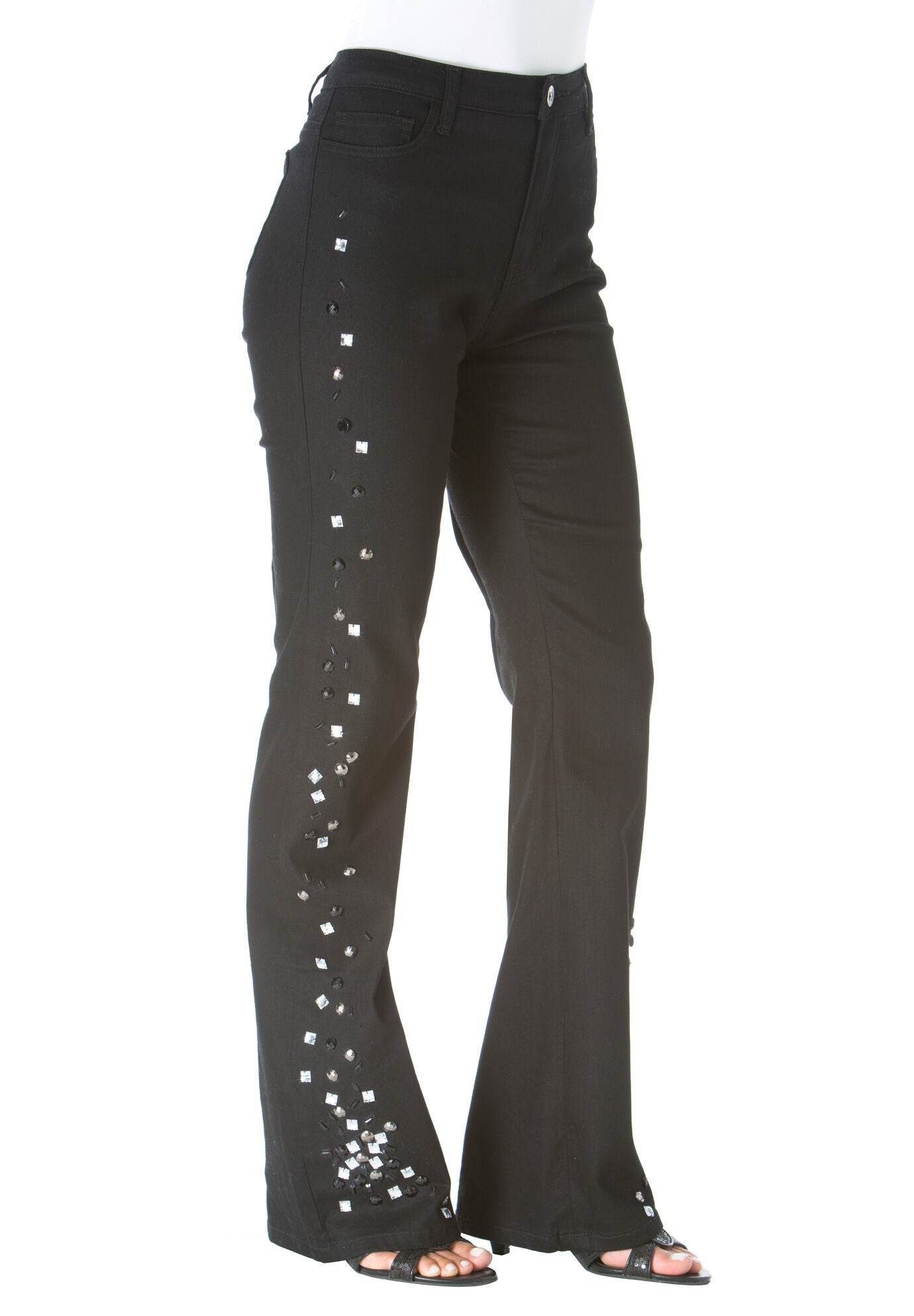 white plus size bootcut jeans