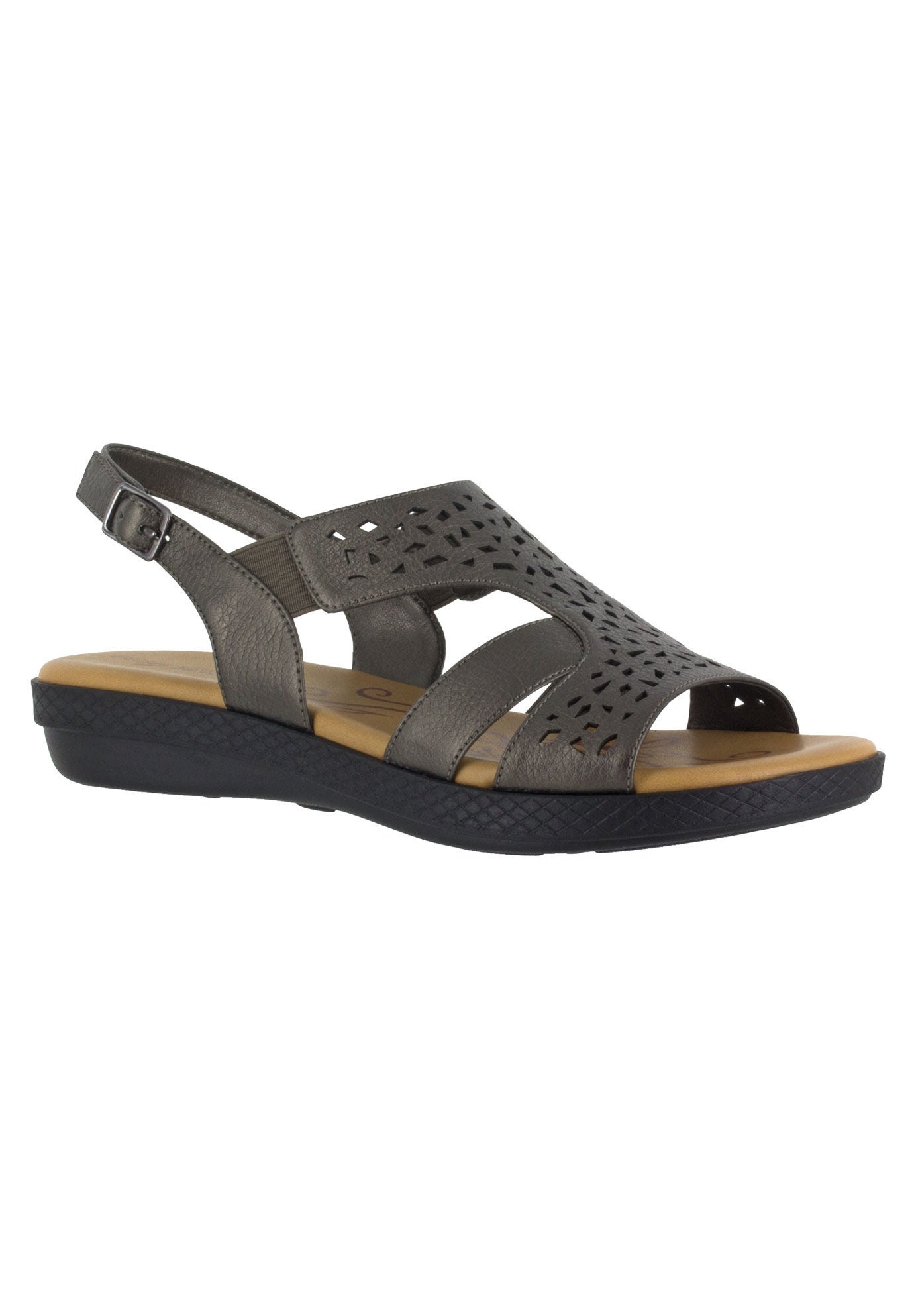 Bolt Sandals by Easy Street®, PEWTER, hi-res image number 0
